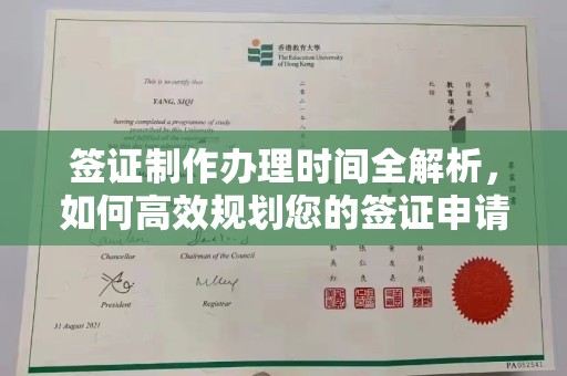 埔里签证制作办理时间全解析，如何高效规划您的签证申请流程