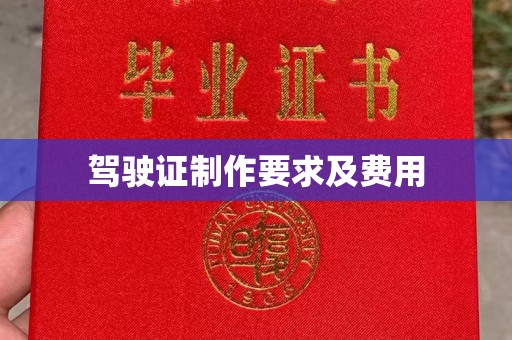 埔里驾驶证制作要求及费用
