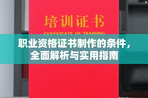 埔里职业资格证书制作的条件，全面解析与实用指南