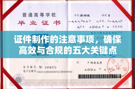埔里证件制作的注意事项，确保高效与合规的五大关键点